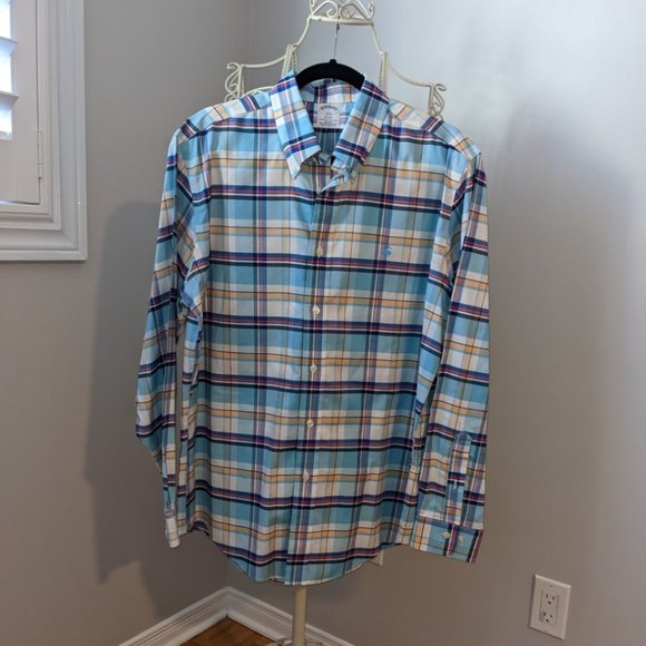 BROOKS BROTHERS PLAID DRESS SHIRT - Picture 1 of 5